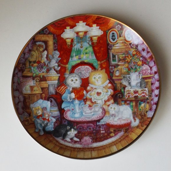 Franklin Mint Whisker Wuv porcelain plate, collectible (#EV1505) - Picture 1 of 5